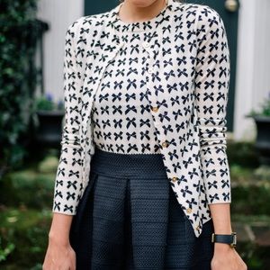 J Crew Lightweight Wool Jackie Cardigan Bow NWOT